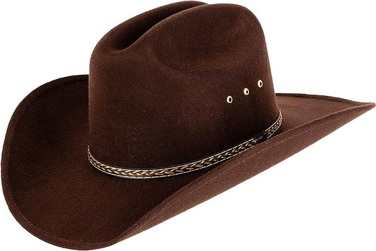 Brown Felt Cowboy Hat